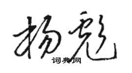 骆恒光杨彪草书个性签名怎么写