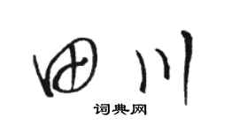 骆恒光田川草书个性签名怎么写