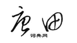 骆恒光唐田草书个性签名怎么写