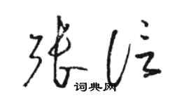 骆恒光张信草书个性签名怎么写