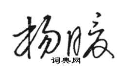 骆恒光杨暖草书个性签名怎么写