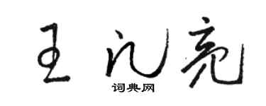 骆恒光王凡亮草书个性签名怎么写