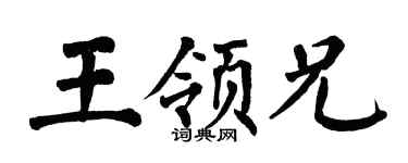 翁闿运王领兄楷书个性签名怎么写