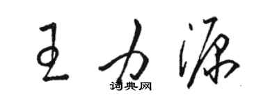 骆恒光王力源草书个性签名怎么写