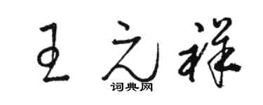 骆恒光王元祥草书个性签名怎么写