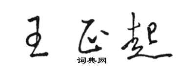 骆恒光王正起草书个性签名怎么写