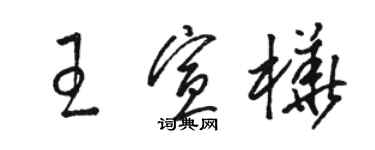 骆恒光王宣桦草书个性签名怎么写