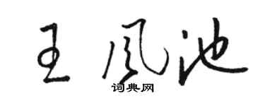 骆恒光王风池草书个性签名怎么写