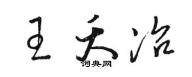 骆恒光王夭冶草书个性签名怎么写