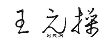 骆恒光王元操草书个性签名怎么写