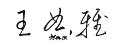 骆恒光王典雅草书个性签名怎么写