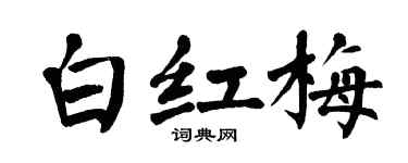 翁闿运白红梅楷书个性签名怎么写