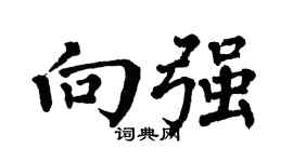 翁闿运向强楷书个性签名怎么写