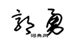 朱锡荣郭勇草书个性签名怎么写