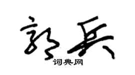 朱锡荣郭兵草书个性签名怎么写