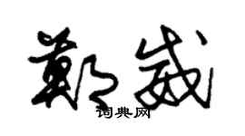 朱锡荣郑威草书个性签名怎么写