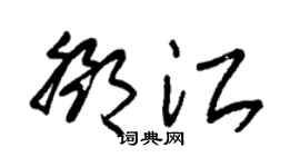 朱锡荣邓江草书个性签名怎么写