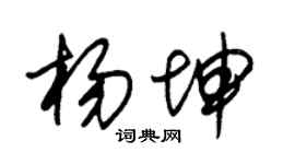 朱锡荣杨坤草书个性签名怎么写