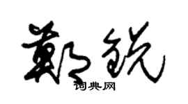 朱锡荣郑锐草书个性签名怎么写