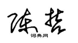 朱锡荣陈哲草书个性签名怎么写