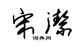 朱锡荣宋洁草书个性签名怎么写