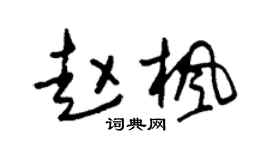 朱锡荣赵枫草书个性签名怎么写