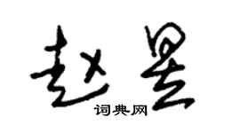 朱锡荣赵昱草书个性签名怎么写