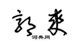 朱锡荣郭爽草书个性签名怎么写