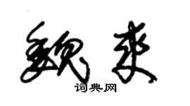 朱锡荣魏爽草书个性签名怎么写