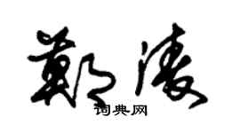 朱锡荣郑凌草书个性签名怎么写