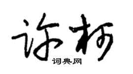 朱锡荣许柯草书个性签名怎么写