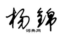 朱锡荣杨锦草书个性签名怎么写