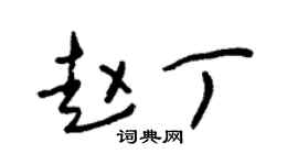 朱锡荣赵丁草书个性签名怎么写