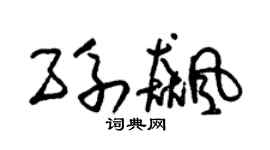 朱锡荣孙飚草书个性签名怎么写