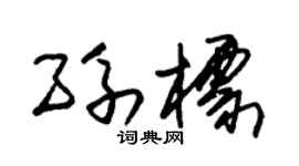 朱锡荣孙标草书个性签名怎么写