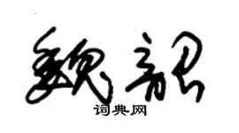 朱锡荣魏韶草书个性签名怎么写