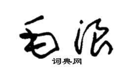 朱锡荣毛浪草书个性签名怎么写