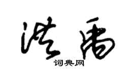 朱锡荣洪禹草书个性签名怎么写