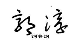 朱锡荣郭淳草书个性签名怎么写