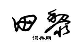 朱锡荣田黎草书个性签名怎么写