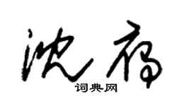 朱锡荣沈雁草书个性签名怎么写