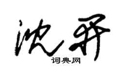 朱锡荣沈开草书个性签名怎么写