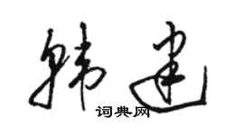 骆恒光韩建草书个性签名怎么写