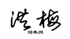 朱锡荣洪梅草书个性签名怎么写