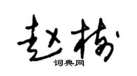 朱锡荣赵树草书个性签名怎么写