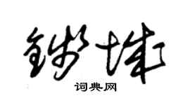 朱锡荣钱城草书个性签名怎么写