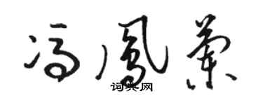 骆恒光冯凤兰草书个性签名怎么写