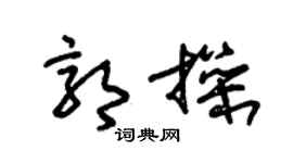 朱锡荣郭操草书个性签名怎么写