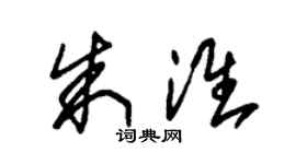 朱锡荣朱淮草书个性签名怎么写