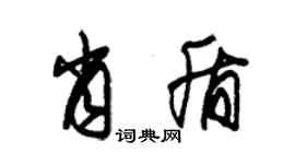 朱锡荣肖盾草书个性签名怎么写